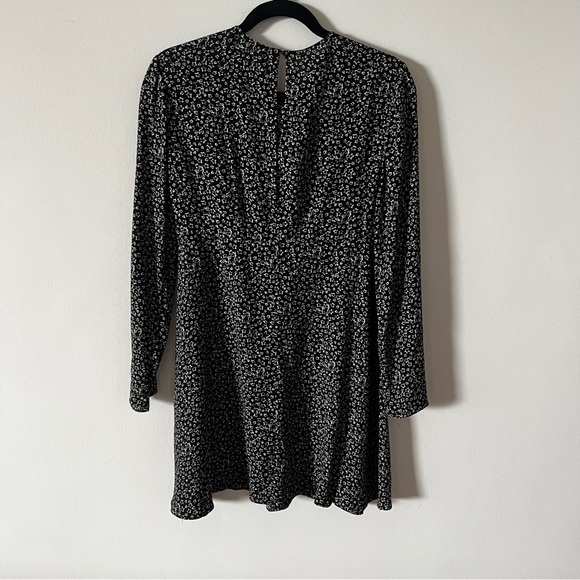 Zara Long Sleeve Mod Star Print Dress with Bow - Picture 5 of 7